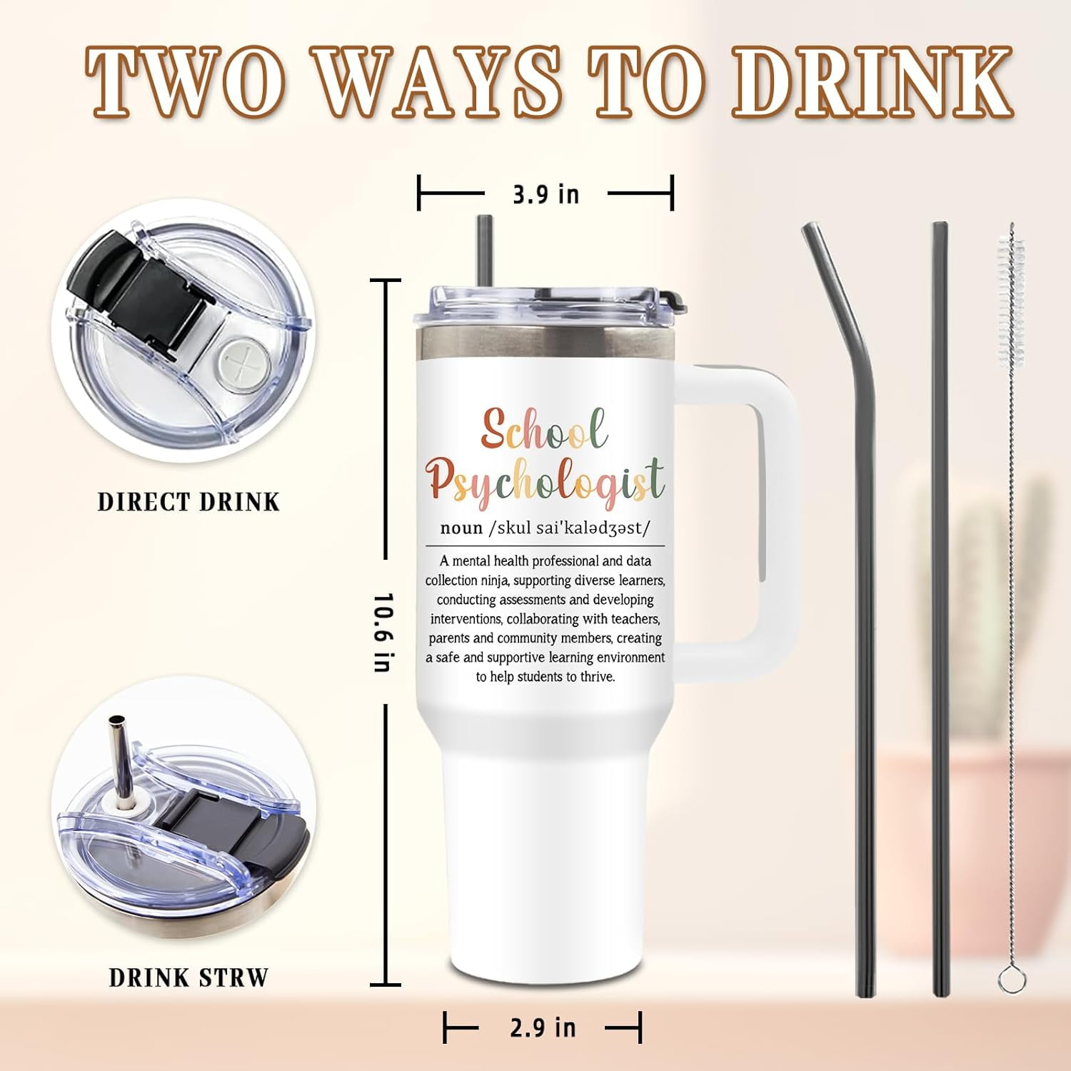 Work Forecast Gifts for Women, Birthday Tumbler for Coworker, Boss, Christmas Funny Gift Ideas, Scattered Sarcasm Sarcastic, 40 Oz Tumbler with Handle Lid and Straw Christmas Gifts, 1PCS