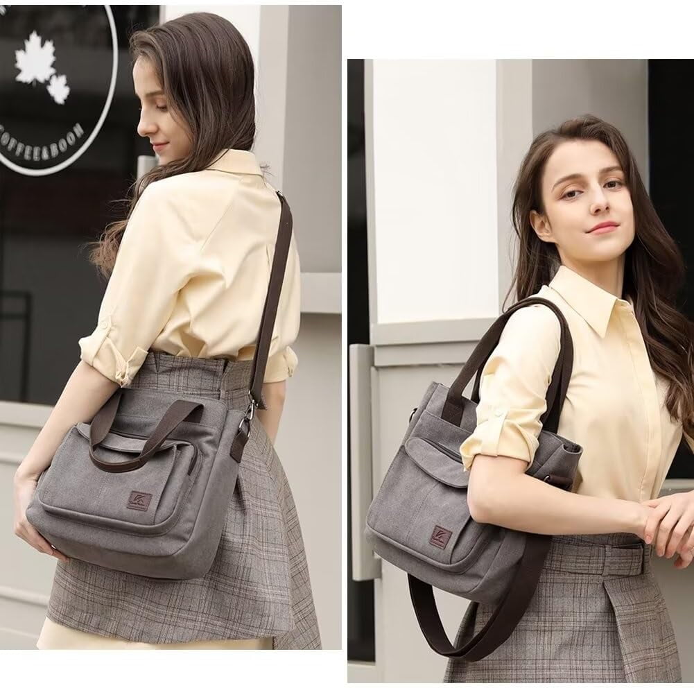 JennyShop Casual Fabric Bag, Hot Sale Canvas Purses and Handbags for Women, Medium Crossbody Purse Travel Work Tote Bag