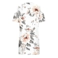 thumbnail image 6 of Odbmxy Sundresses for Women Summer Cold Shoulder Short Sleeve Womens Mini Dress Floral V-Neck Beach Vacation Dresses, 6 of 6