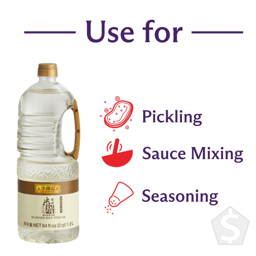 Lee Kum Kee Seasoned Rice Vinegar 1/2 Gallon - 6/Case