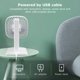 thumbnail image 3 of Ventilador de escritorio portátil con soporte para teléfono, batería recargable de 2000mAh y tres velocidades de viento, color rosa., 3 of 7
