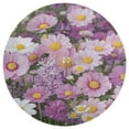 thumbnail image 3 of Floral Colorful Flower Floral Medallion Round Rug - Small Round Area Rug, Soft Non-Slip Machine Washable Bedroom Mat Indoor Accent Entry Carpet for Office Desk Dorm Hallway, 3 of 6