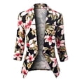 thumbnail image 4 of Blazer Décontracté pour Femmes Col en V Veste de Loisirs Blouse Boutonnée Mi-Longue Cardigan Ajusté Imprimé Mode, 4 of 6
