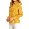thumbnail image 4 of Allegra K Women's Polka Dots Button Down Puff Long Sleeve 1950s Vintage Shirt, 4 of 6