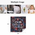 thumbnail image 5 of 250 Anniversary USA Flag Cloth Napkins, Blue Red Fireworks Washable and Reusable Dinner Napkins Set of 4, Table Napkin for Kitchen Party Birthday Wedding Hotel Housewarming 20"x20", 5 of 9