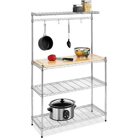 Bakers Rack Hillsdale Furniture - Whitmor Supreme Baker’s Rack Wood & Chrome