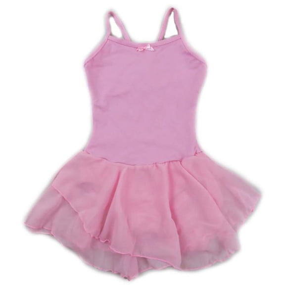 Wenchoice Pink Spaghetti Strap Two-Skirted Leotard Girls Xl(7-8Y)