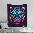 thumbnail image 3 of ZNDUO Neon Tiger Style Pattern Wall Tapestry, Tapestries for Living Room Bedroom Dorm Classroom Office Decor 60x51 Inch, 3 of 8