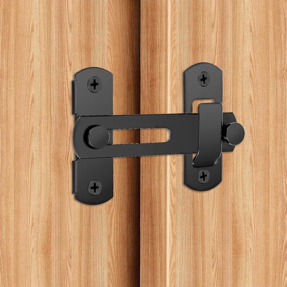 180 Degree Flip Barn Door Lock, Stainless Steel Barn Door Latch, Safety Gate Latch for Barn Closet Cabinet and Pet Door Garden Bathroom Outdoor Fence