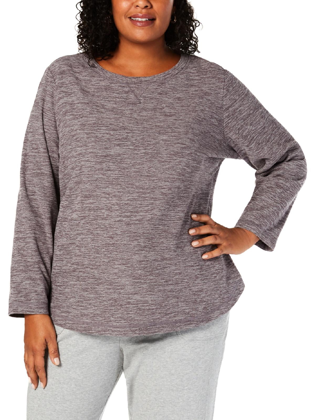 Karen Scott Womens Crew Neck Fleece Sweatshirt Pink Size Medium main image 0