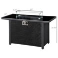 thumbnail image 3 of Outsunny Table de Foyer au Propane, Table de Feu Extérieure de 43 Pouces, Noir, 3 of 9