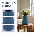 thumbnail image 2 of REGALWOVEN Acrylic Wide Mouth Conic Flower Vase Tall Clear Plastic Trumpet Vase, Unbreakable Large Centerpiece Wedding Party Blue 6.5"L x 6.5"W x 7.9"H, 2 of 5