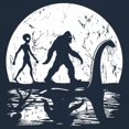 thumbnail image 3 of Alien Bigfoot Loch Ness Monster Moon Women's Long Sleeve T-shirt Funny Space UFO Hunter Sasquatch Yeti Dinosaur Nerd Believe, 3 of 7