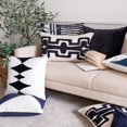 thumbnail image 4 of LR Home Stacy Garcia Cotton Blend Poly Filled Pillow in Black/White, 20" x 20", 4 of 10