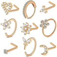 thumbnail image 1 of ZHAOCHENG Anillos de nariz vcmart para mujer, anillo de nariz de 20 g, anillos de nariz de acero quirúrgico, tornillos para perforación, pernos para nariz, anillos para nariz en forma de sacacorchos,, 1 of 3