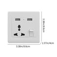 thumbnail image 3 of HOARBOEG Multi-functional 5-hole Universal USB Wall Outlet For Worldwide Use Two USB- Holes Overload Protection Flame-retardant Material Clearance Sale, 3 of 8