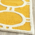 thumbnail image 3 of SAFAVIEH Cambridge Joss Geometric Circles Wool Area Rug, Gold/Ivory, 5' x 8', 3 of 7