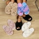 thumbnail image 4 of Zapatillas peludas populares para mujer en otoño e invierno, zapatillas antideslizantes de algodón posparto con suela gruesa para decoración del hogar, 4 of 5