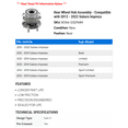 thumbnail image 2 of Rear Wheel Hub Assembly - Compatible with 2012 - 2022 Subaru Impreza 2013 2014 2015 2016 2017 2018 2019 2020 2021, 2 of 2