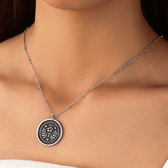 The Widow's Mite Necklace - Sterling Silver Necklace Medallion Silver Chain