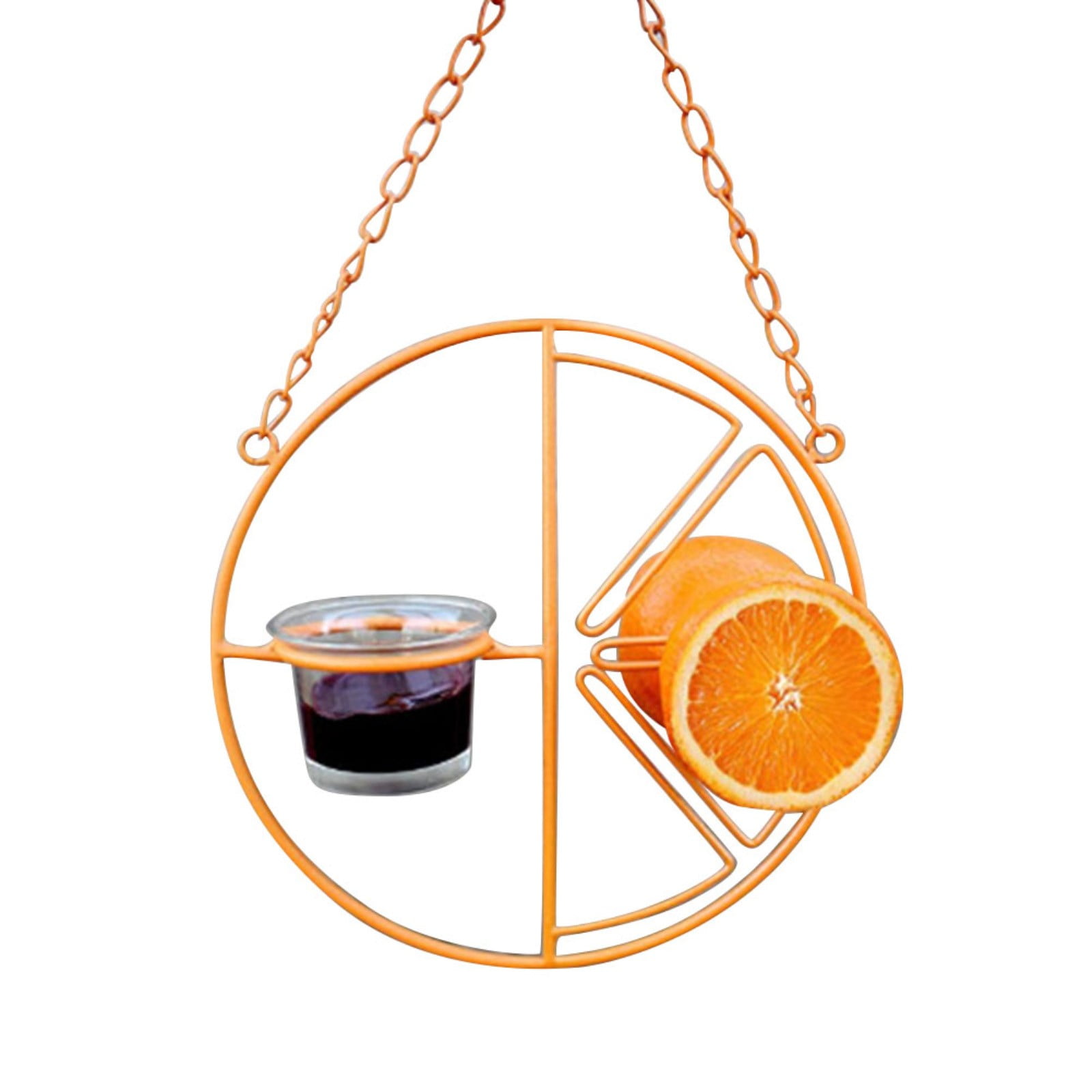 TRIANU Oriole Bird Feeder for Outdoors Jelly and Oranges, Orange Fruit