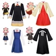thumbnail image 2 of Disfraz de Anime Spy Family Anya Forger, disfraz de asesino asesino, vestido negro con cuello halter gótico, uniforme para adultos y niños, 2 of 5