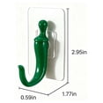 thumbnail image 4 of Green Chili Pepper Wall Hooks (6-Pack), Vintage Metal Hangers for Kitchen, Bathroom & Bedroom - Wall Organizer for Towels, Coats, Hats, Keys & Clothes, 4 of 5