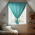 thumbnail image 2 of ZOPZO Blackout Curtains with Hook-and-Loop Fastener, River Blue, 35W x 51L Inch, Thermal Insulated for Kitchen, Bedroom, or Any Room Use, 2 of 10