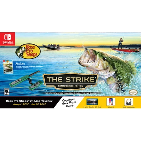 Bass Pro Shop: The Strike w/ Fishing Rod, Planet Entertainment, Nintendo Switch, 869323000438