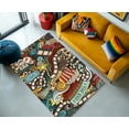 thumbnail image 3 of Rugfest Vibrant Cinematic Whimsical Washable Rug - Non-Slip Backing, Easy to Clean, Perfect for Home and Living Room 71x90inch (180x230cm), 3 of 7