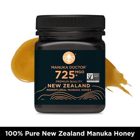 Manuka Doctor Manuka Honey, MGO 725+ Monofloral, 100% Pure New Zealand Honey, RAW, Non-GMO, 8.75oz