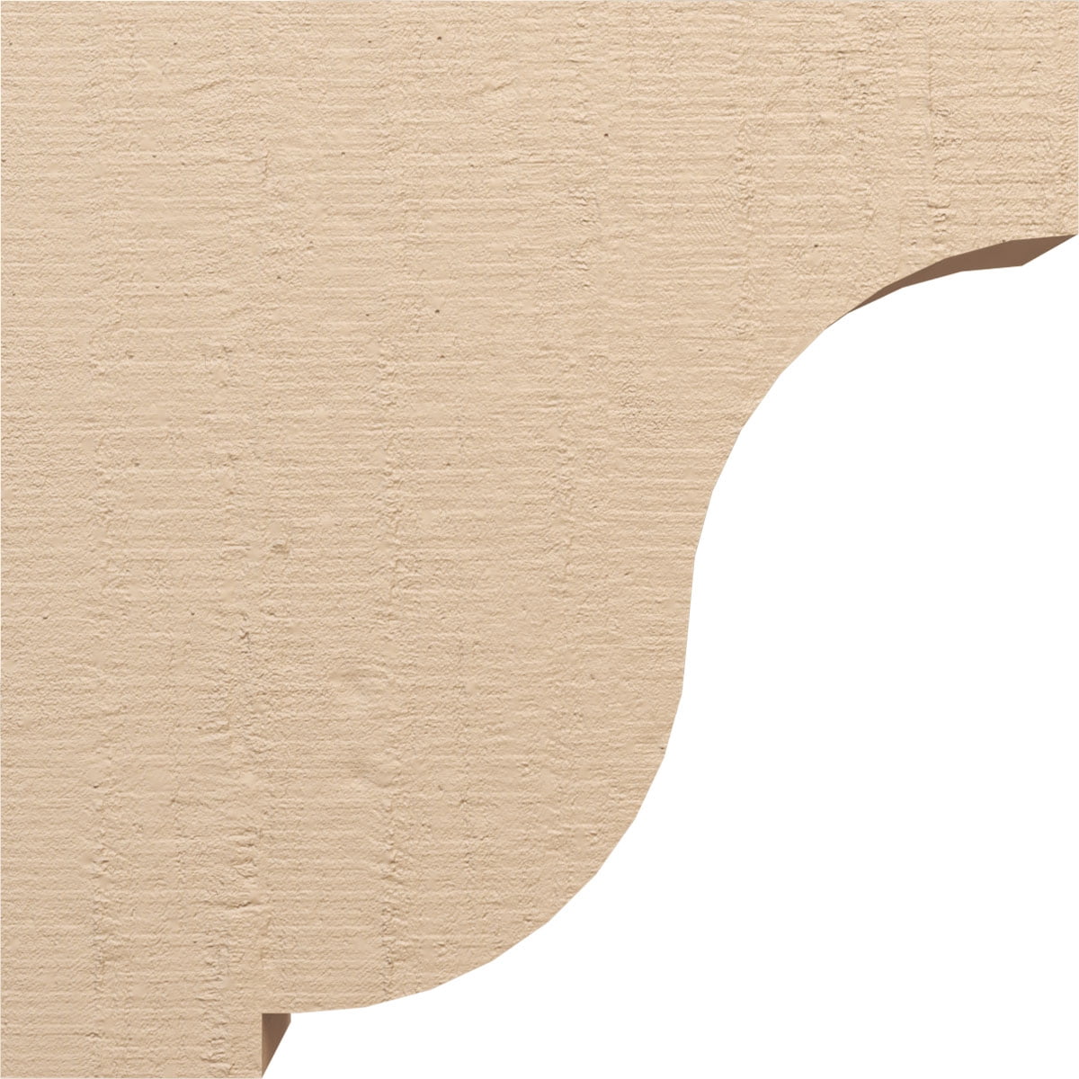 8"W x 32"D x 32"H Thin Van Buren Rough Cedar Woodgrain TimberThane Corbel, Primed Tan