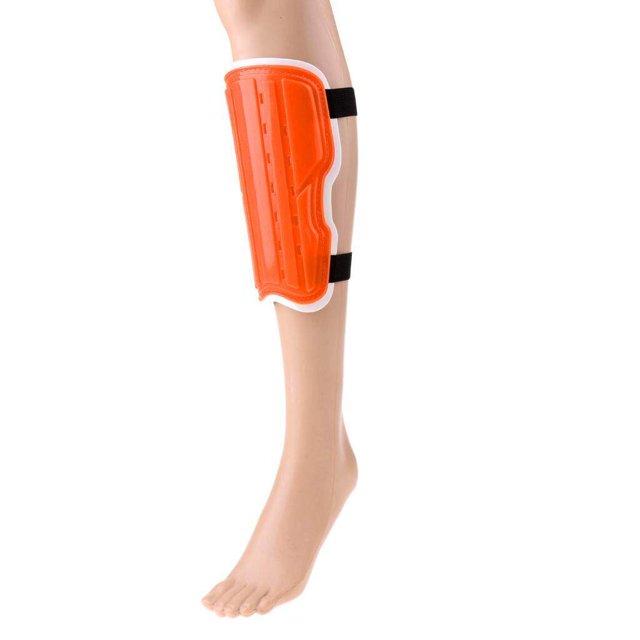 Langgg Protection Tibia de Soccer, Coussinets de Soutien pour Mollets, Orange