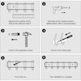 thumbnail image 5 of Perchero de pared, ganchos para abrigos, perchero de acero inoxidable, gancho de pared para dormitorio, baño, cocina (4 ganchos, plateado), 5 of 5