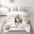 thumbnail image 2 of Castle Fairy Boys Girls Western Cowboys Twin Bedding Sets 7-Piece,Botanical Plants Desert Cactus Bedding Comforter Set Microfiber,Southwestern Vintage Aesthetic Breathable Sheet Sets, 2 of 8