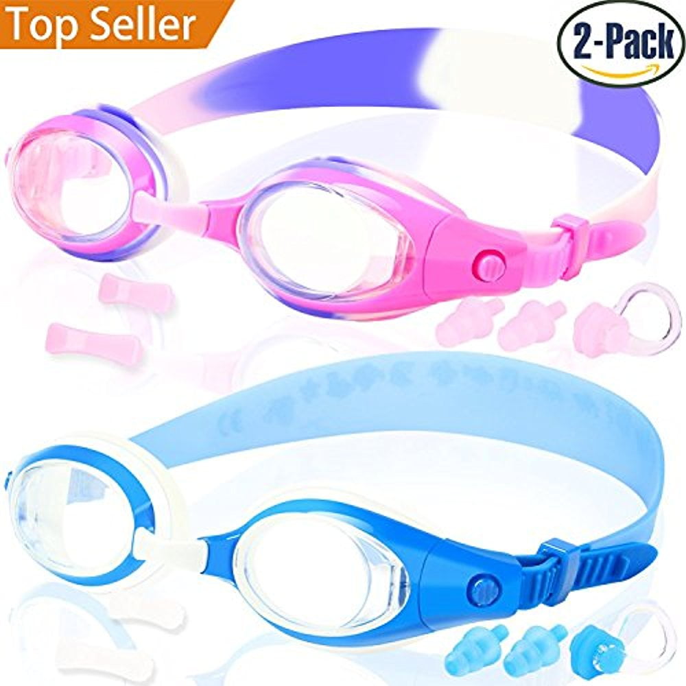 Kids Swim Goggles, Pack of 2, Swimming Glasses for Children and Early Teens from 3 to 15 Years Old, Anti-Fog,... by LIVEDITOR LIGHTING