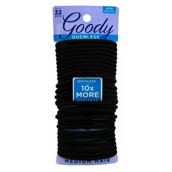 Goody Ouchless / Non Metal Elastics /32 Count /Black #16712