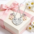 thumbnail image 3 of Yucurem 2PCS Mother Daughter Heart Matching Pendant Necklace Set for Mom Daughter Gifts, Cute Jewelry Accessories for Birthday Anniversary Mother's Day, 3 of 6
