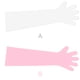 thumbnail image 3 of Guantes desechables de brazo largo, guantes de película plástica para cocinar, limpieza, granja, 50 piezas, color blanco Inevent AF0103-01B, 3 of 6