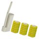 thumbnail image 3 of Juego de cepillo y soporte para inodoro, kit de limpieza para inodoro de pared con 18 recambios Sabor a limón, 3 of 9