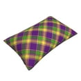 thumbnail image 3 of EasygdpMardi Gras Plaid Polyester Fiber Double-Sided Pillowcase,Super Soft,Comfortable And Luxurious Pillowcase,Not Easy To Break Or Deform- 16"X24", 3 of 9