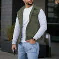 thumbnail image 2 of Veste en Denim pour Hommes Mode de Rue Ajustée avec Boucle et Col pour Printemps Automne Tenue Décontractée, 2 of 4
