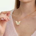 thumbnail image 5 of Sunyuer Golden 18K Gold-Plated Stainless Steel Enamel Butterfly Pendant Necklace for Women - Chic & Colorful, 5 of 9