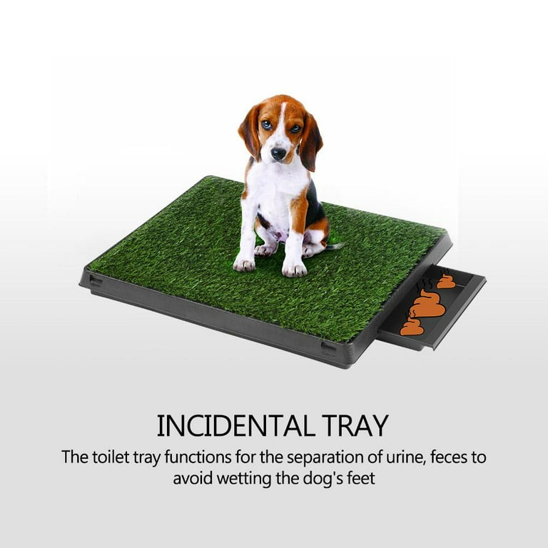 Ashata Dog Puppy Cat Pet Potty Mat Grass Pad with Tray House