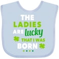 thumbnail image 3 of Inktastic The Ladies are Lucky That I was Born St Patricks Day Baby Boy Boys Baby Bib, 3 of 4
