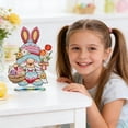 thumbnail image 5 of 9.8in Easter Bunny Flower Pot Diamond Art Standee, PVC Rhinestone Tabletop Decor for Spring Holiday Display, 5 of 5