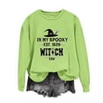 thumbnail image 2 of Kilaqueen in my spooky est 1629 witich era Sweatshirt Womens Halloween Witch Graphic Tees Spooky Season Casual Long Sleeve Pullover Tops, 2 of 5