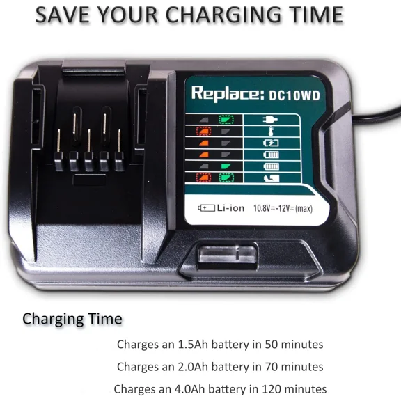 Battery Charger for Makita 10.8V-12V Li-Ion Battery BL1021B BL1041B BL1016