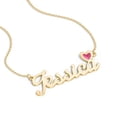 thumbnail image 4 of Name Necklace with Pink Cold Enamel Heart, 4 of 4