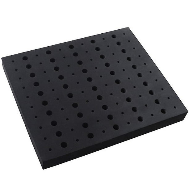 Soporte de almacenamiento YONGSHENG para bandeja de brocas enrutador de 110 agujeros 1/4 y 1/2 pulgadas Negro